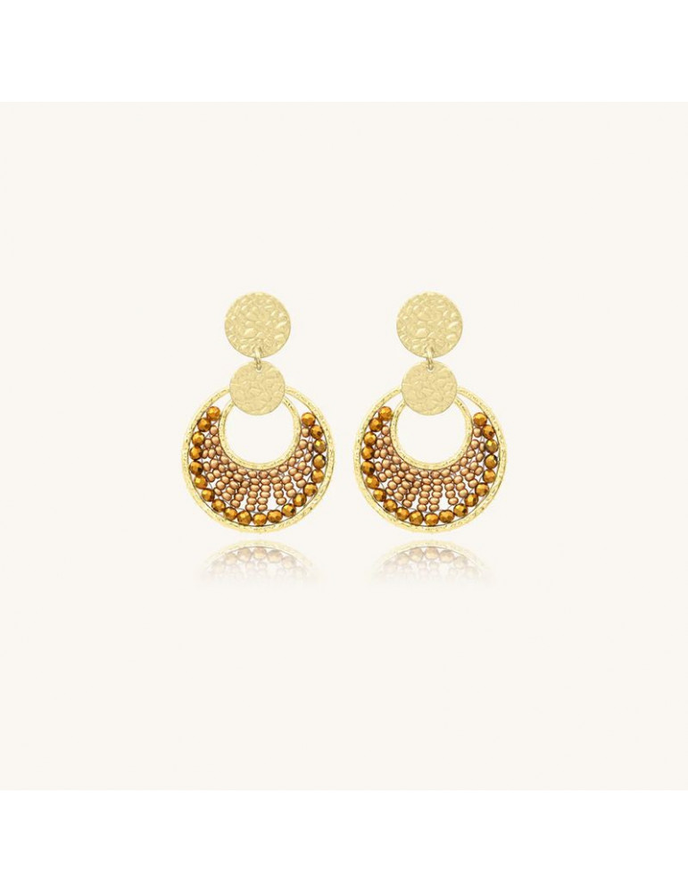 SANTIBÉ Boucles D'oreilles Mini Luna Champagne SANTIBÉ Boucles D'oreilles Mini Luna Champagne
