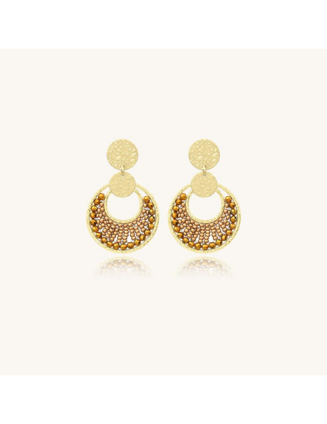 SANTIBÉ Boucles D'oreilles Mini Luna Champagne