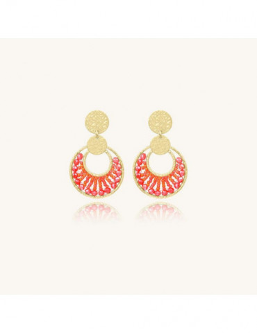 SANTIBÉ Boucles D'oreilles Mini Luna Corail
