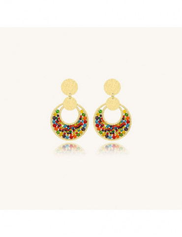 SANTIBÉ Boucles D'oreilles Mini Luna Multicolore