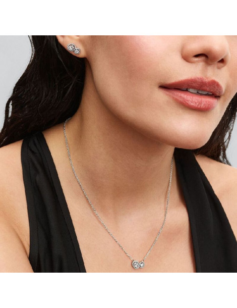 PANDORA Clous d'Oreilles Halo Embrace