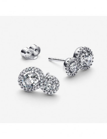 PANDORA Clous d'Oreilles Halo Embrace