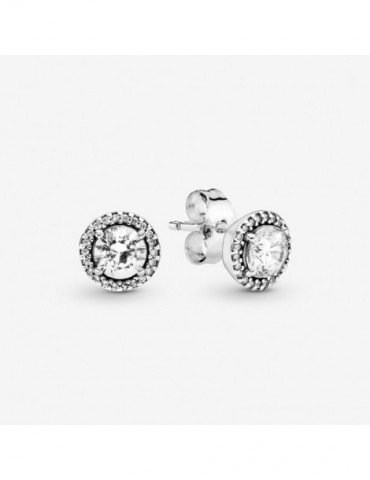 PANDORA Clous d’oreilles rond scintillant