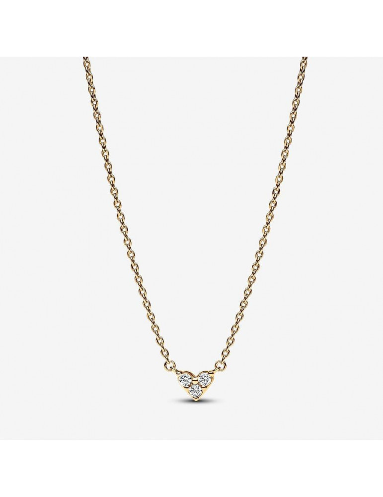 PANDORA Collier Cœur Trois Pierres PANDORA Collier Cœur Trois Pierres