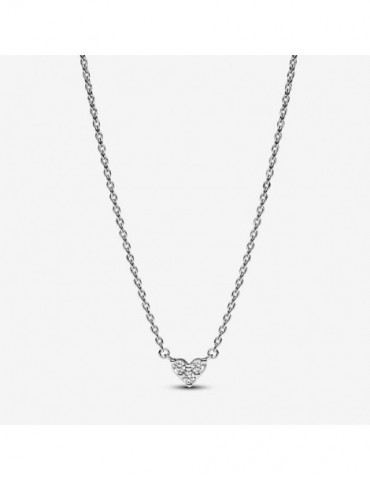 PANDORA Collier Coeur Trois Pierres