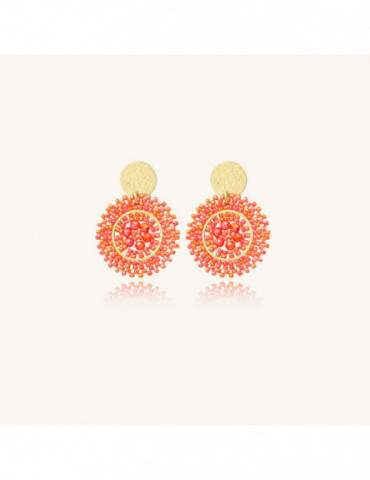 SANTIBÉ Boucles D'oreilles Baby Espagnola Corail