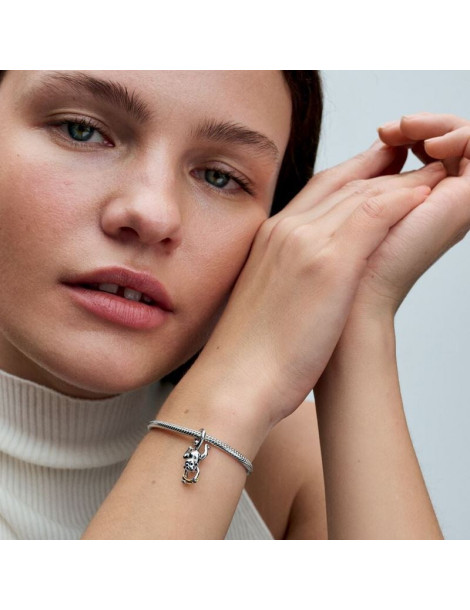 PANDORA Charm Pendant Singe Articulé Bicolore
