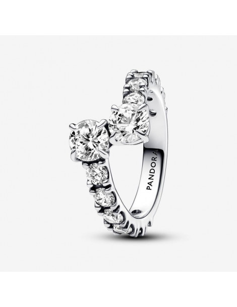 PANDORA Bague Chevauchement Scintillant