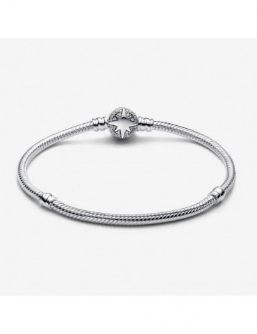 PANDORA Bracelet Maille Serpent Fermoir Étoile Polaire