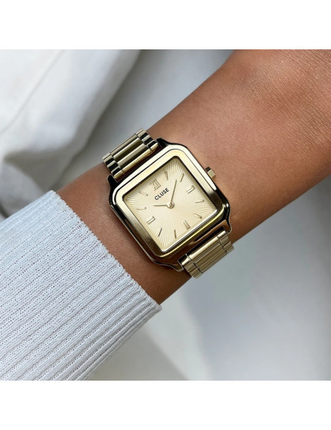 CLUSE Montre Gracieuse Steel Sunray Textured Gold