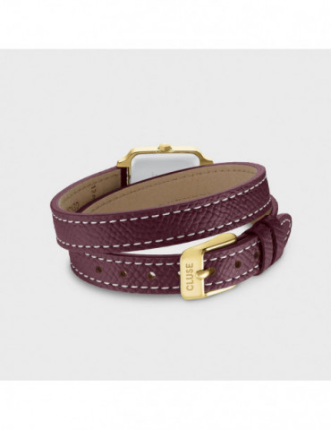 CLUSE Montre Gracieuse Mini Double Leather Wine Gold
