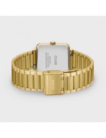 CLUSE Montre Tétragone Steel Wine Stones Gold