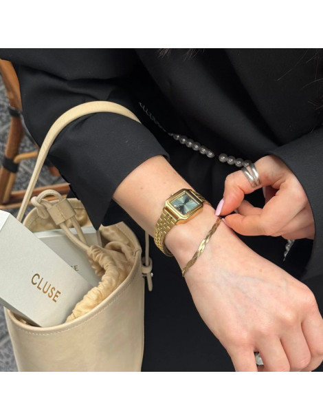 CLUSE Montre Gracieuse Petite Steel Sage Green Gold