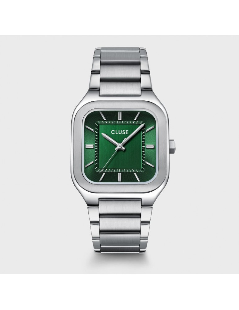 CLUSE Montre Quartaut Steel Green Silver CLUSE Montre Quartaut Steel Green Silver