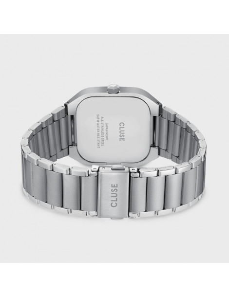 CLUSE Montre Quartaut Steel Green Silver