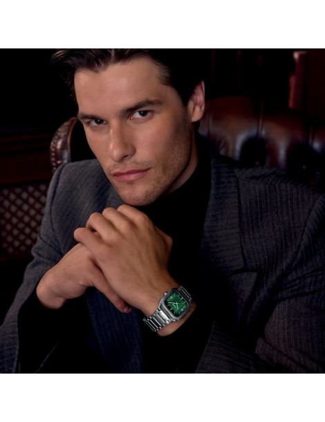 CLUSE Montre Quartaut Steel Green Silver