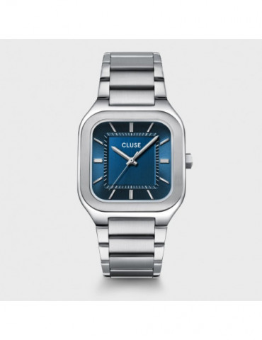 CLUSE Montre Quartaut Steel Blue Silver