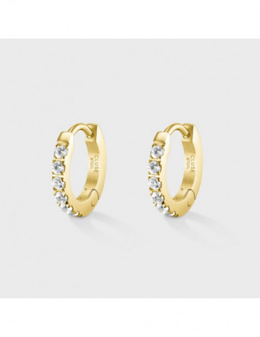 CLUSE Créoles Essentielle Zirconia Mini Hoop Gold