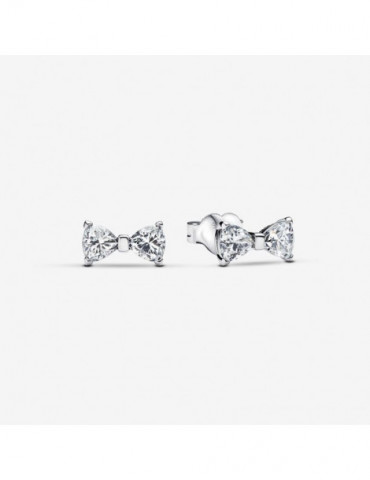 PANDORA Boucles d'Oreilles Noeud Scintillant