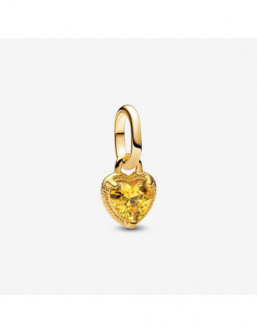 PANDORA Mini Dangle Cœur Jaune