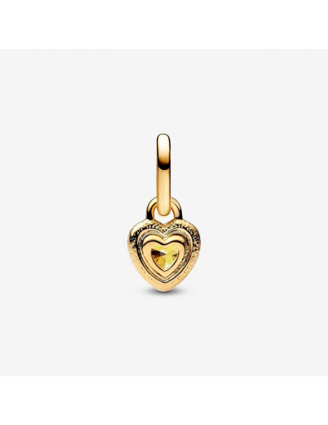 PANDORA Mini Dangle Cœur Jaune