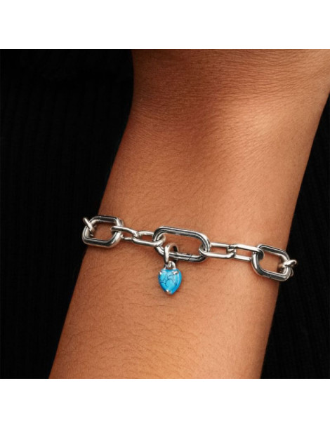 PANDORA Mini Dangle Cœur Turquoise
