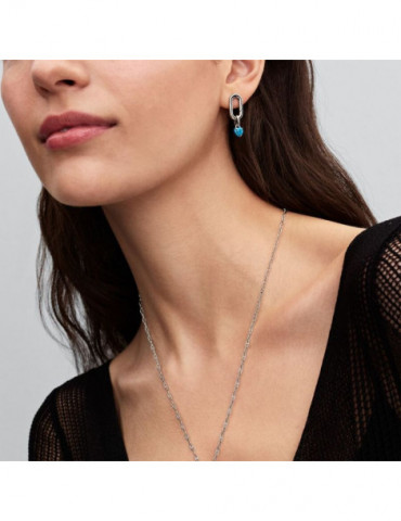 PANDORA Mini Dangle Cœur Turquoise