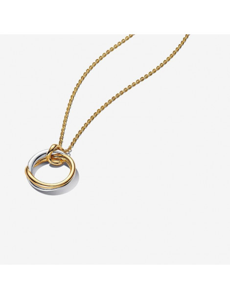 PANDORA Pendentif Bicolore de Forme Organique