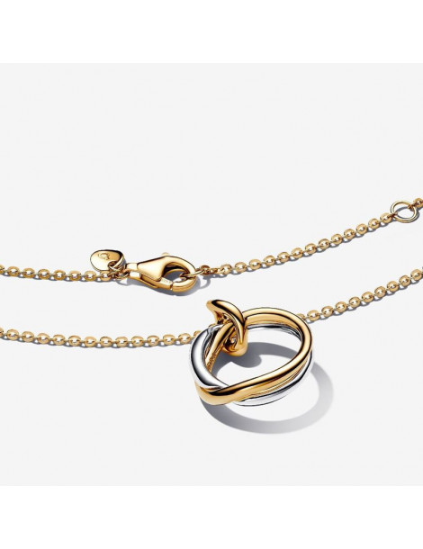 PANDORA Pendentif Bicolore de Forme Organique