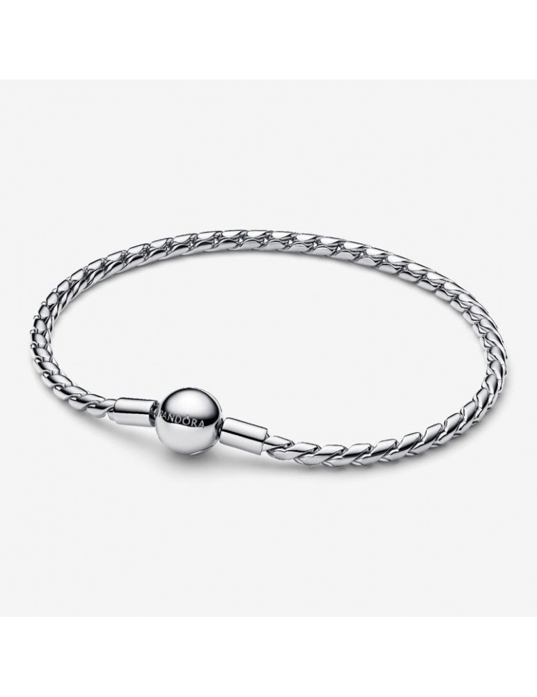 PANDORA Bracelet Maille Chevron Fermoir Rond PANDORA Bracelet Maille Chevron Fermoir Rond