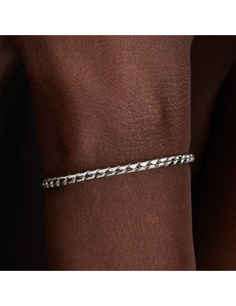 PANDORA Bracelet Maille Chevron Fermoir Rond