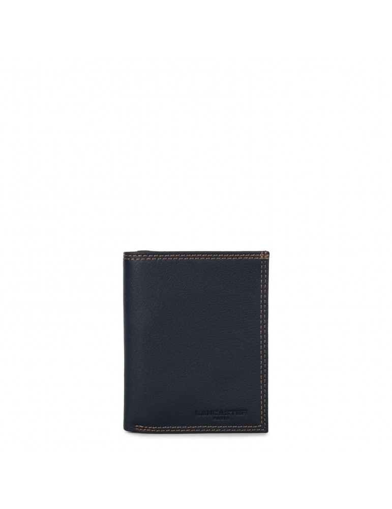 LANCASTER Portefeuille Soft Vintage - Bleu & Camel LANCASTER Portefeuille Soft Vintage - Bleu & Camel