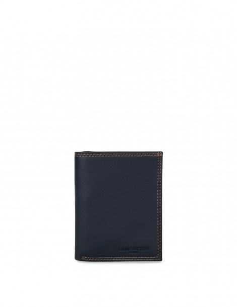 LANCASTER Portefeuille Soft Vintage - Bleu & Camel