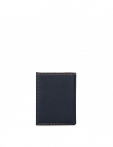 LANCASTER Portefeuille Soft Vintage - Bleu & Camel
