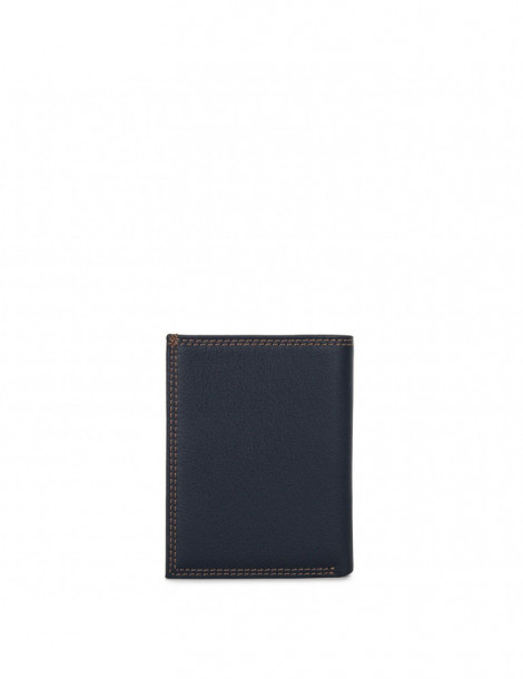LANCASTER Portefeuille Soft Vintage - Bleu & Camel