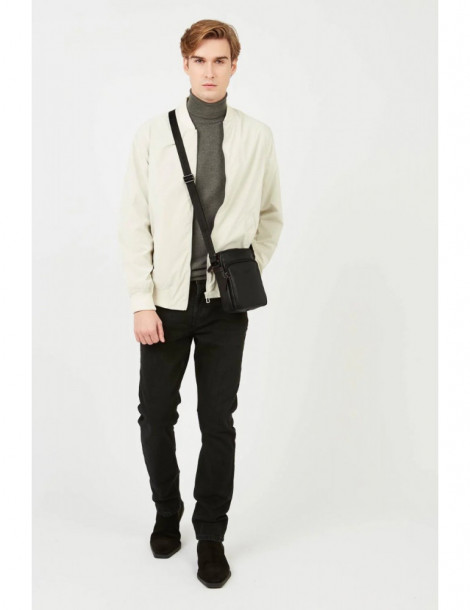 LANCASTER Sacoche Soft Vintage - Noir & Rouge