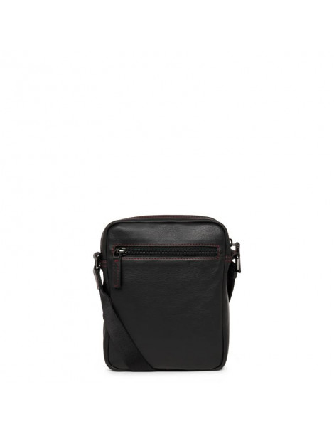 LANCASTER Sacoche Soft Vintage - Noir & Rouge