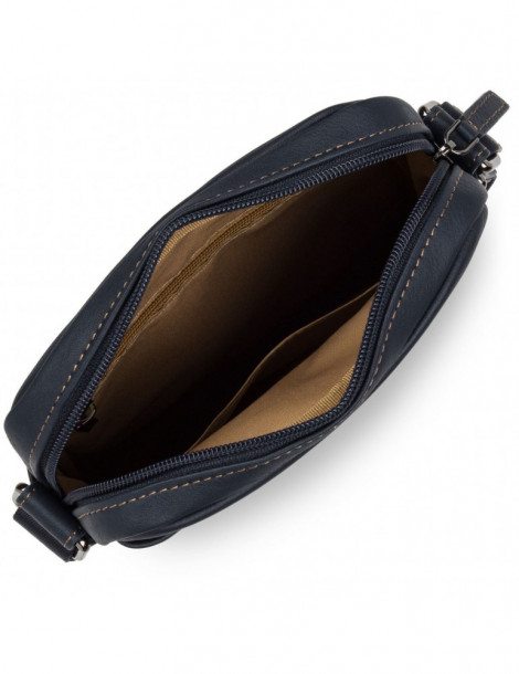 LANCASTER Sacoche Soft Vintage - Bleu & Camel