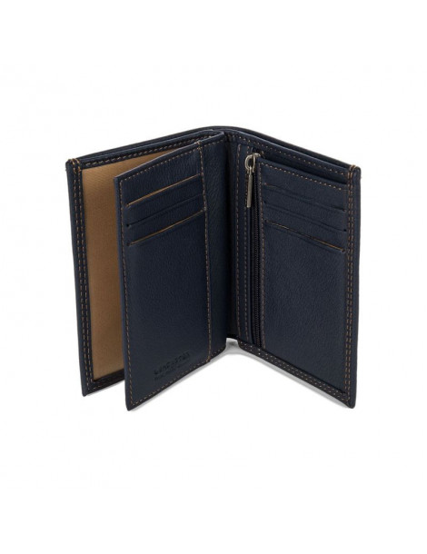 LANCASTER Portefeuille Soft Vintage - Bleu & Camel
