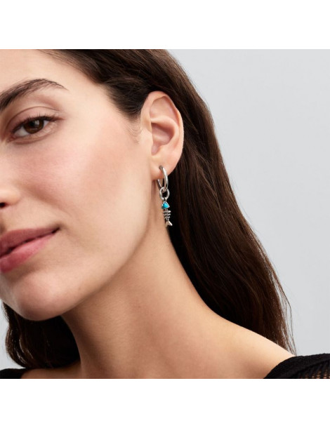 PANDORA Charm Pendant Arête de Poisson Turquoise