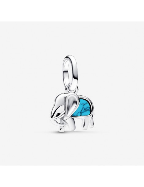 PANDORA Mini Dangle Éléphant Turquoise