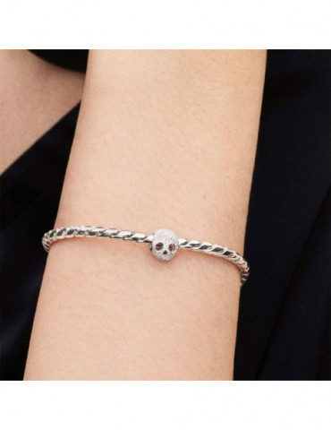 PANDORA Mini Charm Tête de Mort Texturée