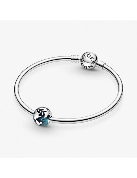 PANDORA Charm Clip Globe Bleu