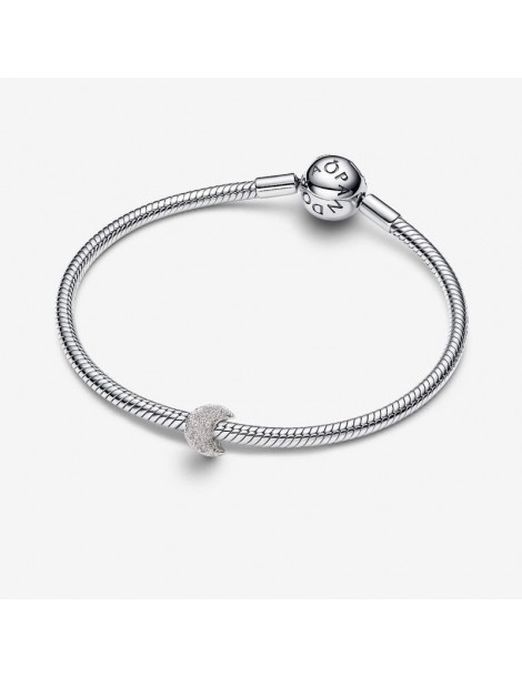 PANDORA Mini Charm Lune Texturée