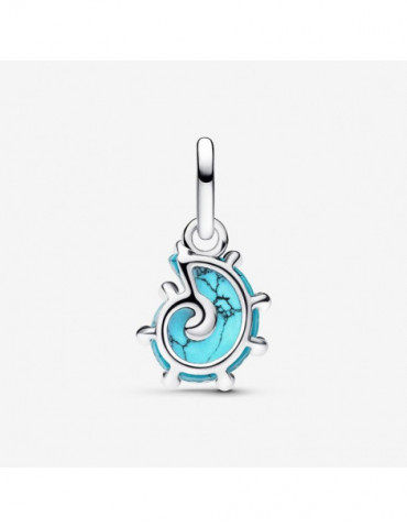 PANDORA Charm Pendant Escargot de Mer Verre de Murano Bleu