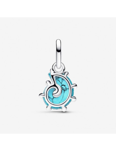 PANDORA Charm Pendant Escargot de Mer Verre de Murano Bleu