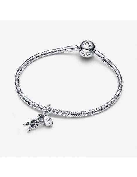 PANDORA Charm Pendant Nœud de l'Infini Pavé