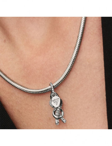 PANDORA Charm Pendant Nœud de l'Infini Pavé