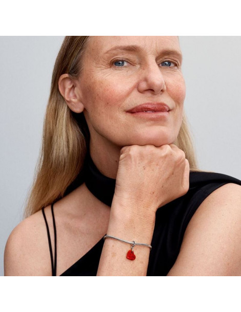 PANDORA Charm Pendant Cœur Rouge Opalescent