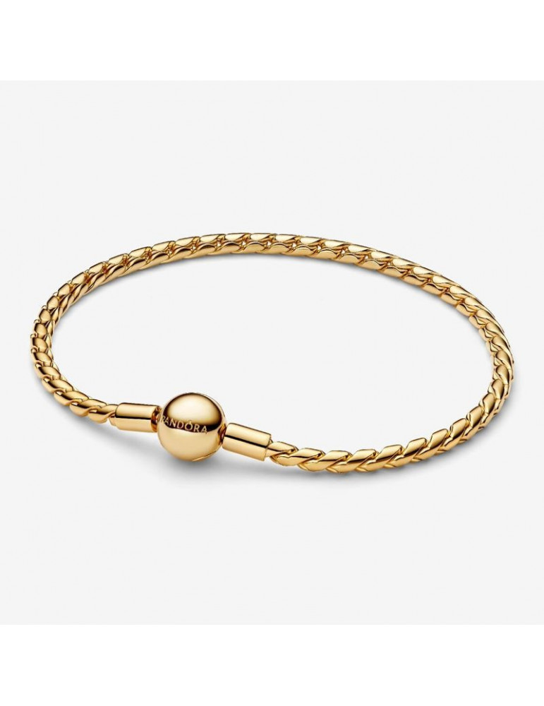 PANDORA Bracelet Maille Chevron Fermoir Rond PANDORA Bracelet Maille Chevron Fermoir Rond